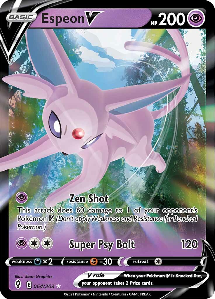 Espeon V (064/203) [Sword & Shield: Evolving Skies] | Event Horizon Hobbies CA