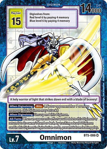 Omnimon [BT5-086] (Across Time Box Promo) [Battle of Omni Promos] | Event Horizon Hobbies CA