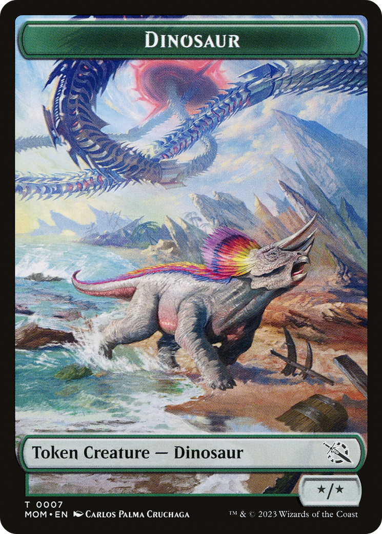 Elemental (09) // Dinosaur Double-Sided Token [March of the Machine Tokens] | Event Horizon Hobbies CA