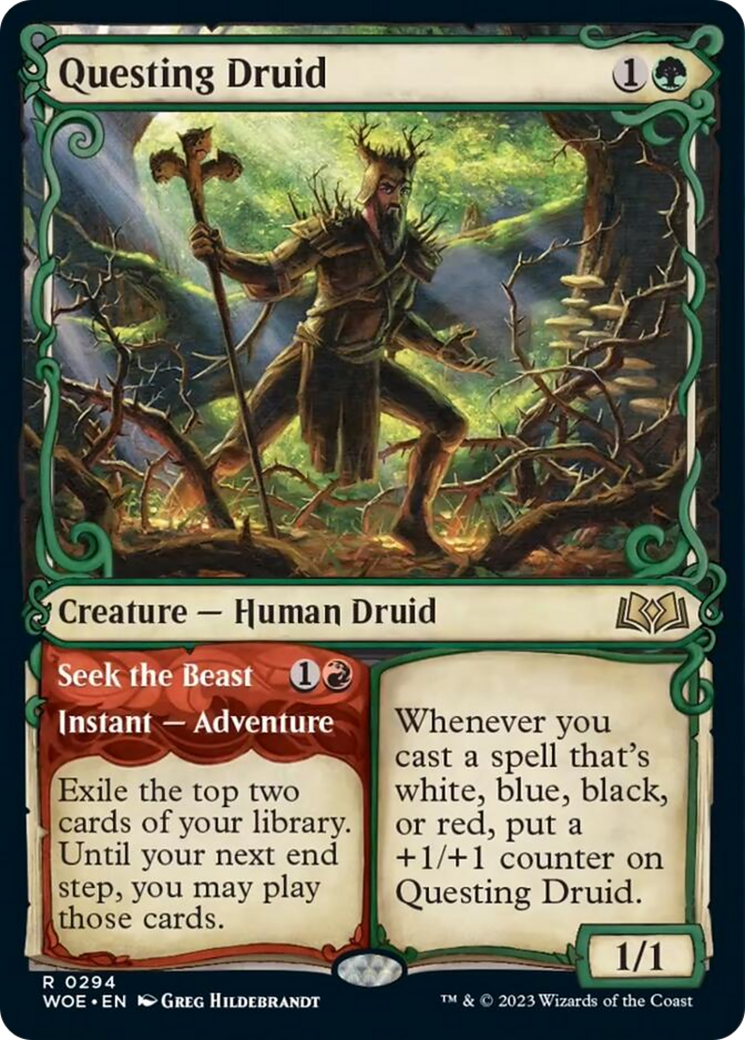 Questing Druid // Seek the Beast (Showcase) [Wilds of Eldraine] | Event Horizon Hobbies CA