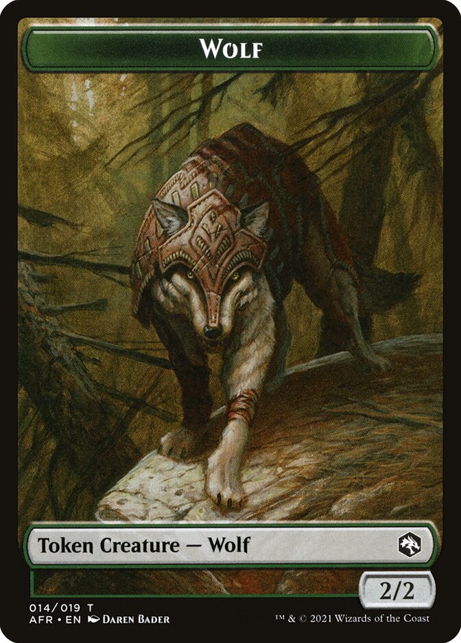 Wolf // Icingdeath, Frost Tongue Double-Sided Token [Dungeons & Dragons: Adventures in the Forgotten Realms Tokens] | Event Horizon Hobbies CA