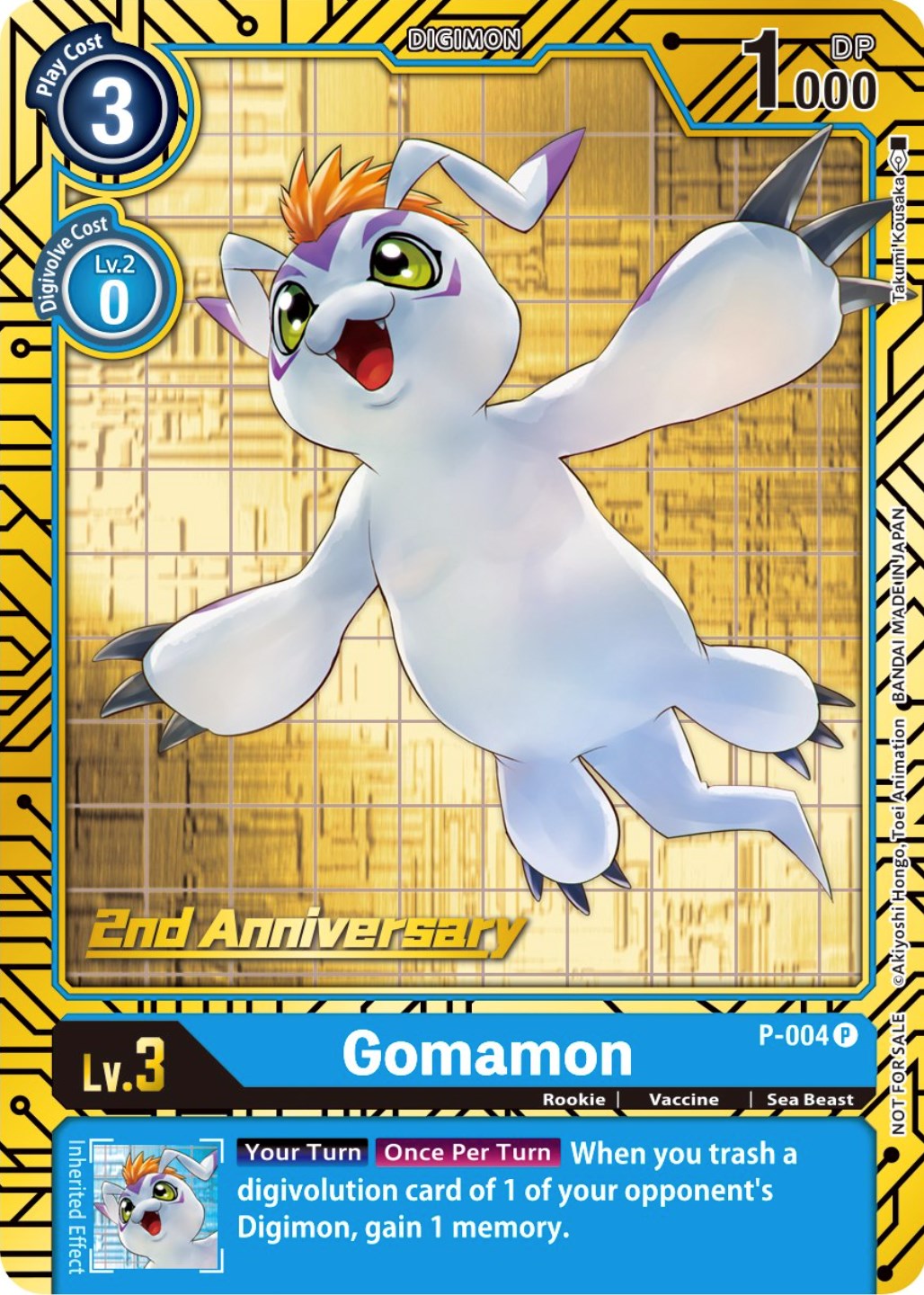 Gomamon [P-004] (2nd Anniversary Card Set) [Promotional Cards] | Event Horizon Hobbies CA