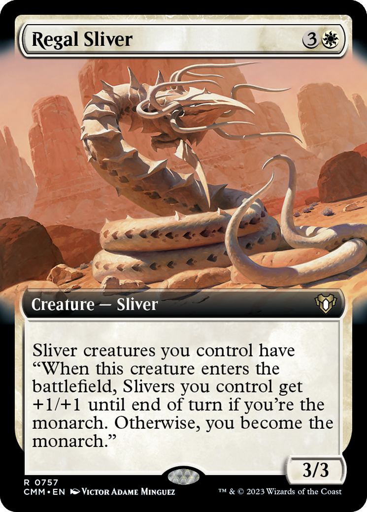 Regal Sliver (Extended Art) [Commander Masters] | Event Horizon Hobbies CA