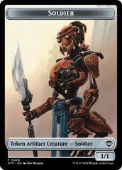 Elemental (0014) // Soldier (0026) Double-Sided Token [Outlaws of Thunder Junction Commander Tokens] | Event Horizon Hobbies CA