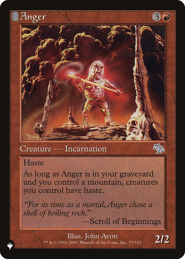 Anger (JUD) [The List Reprints] | Event Horizon Hobbies CA