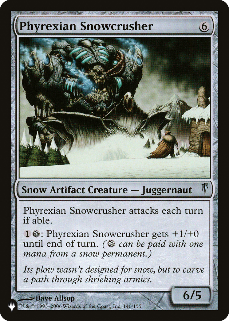 Phyrexian Snowcrusher [The List] | Event Horizon Hobbies CA