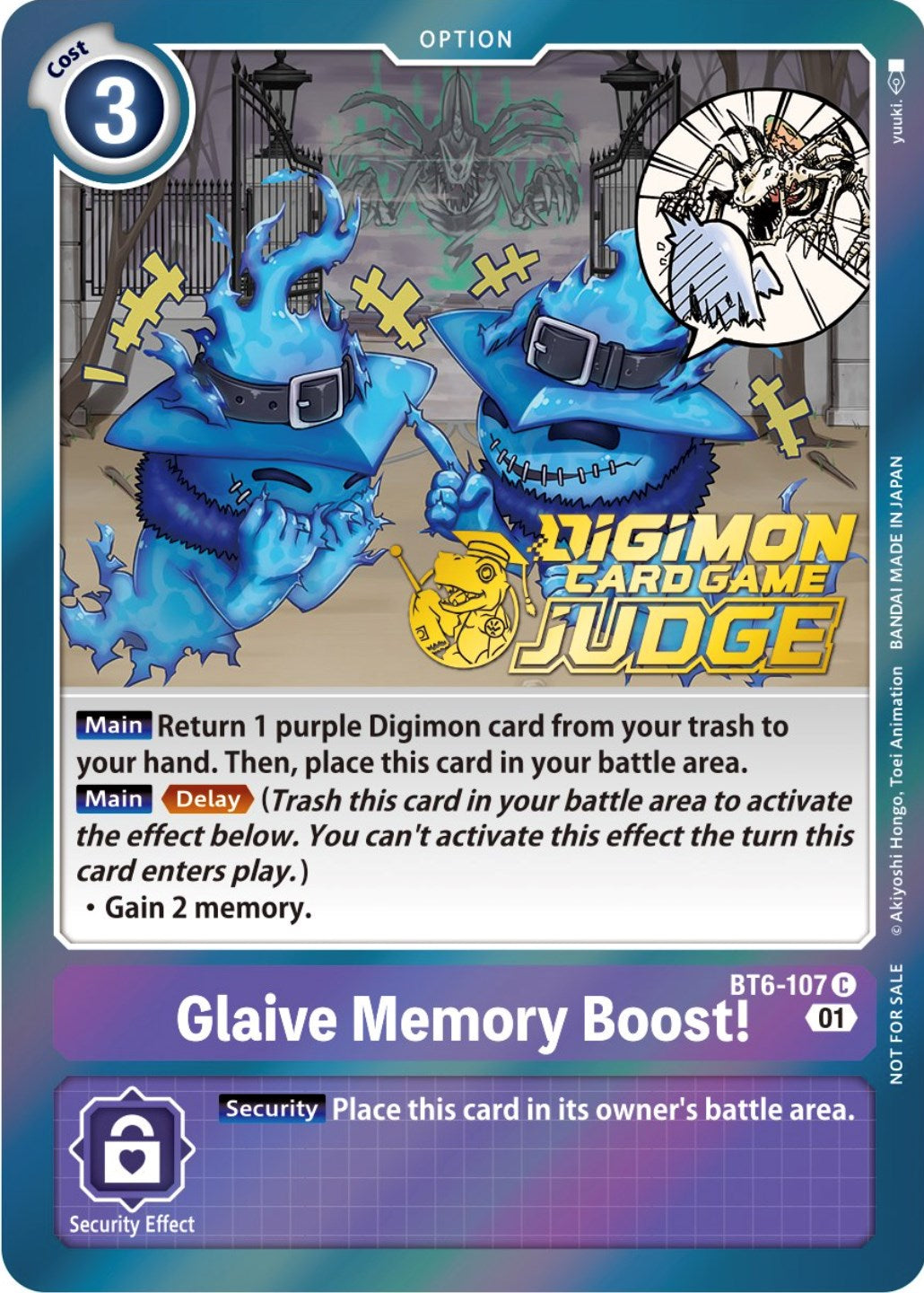 Glaive Memory Boost! [BT6-107] (Judge Pack 3) [Double Diamond Promos] | Event Horizon Hobbies CA