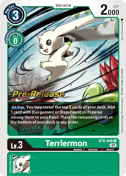 Terriermon [BT8-046] [New Awakening Pre-Release Cards] | Event Horizon Hobbies CA