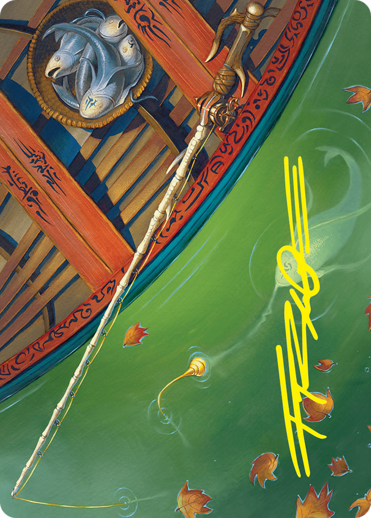 Fishing Pole Art Card (18/54) (Gold-Stamped Signature) [Foundations Art Series] | Event Horizon Hobbies CA