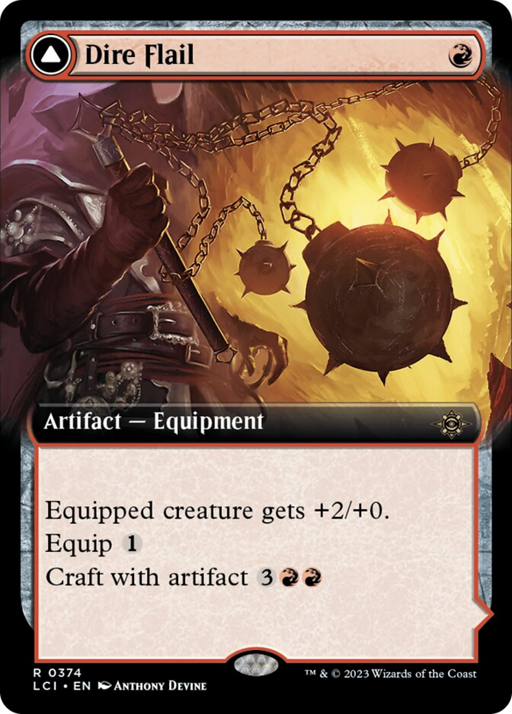 Dire Flail (Extended Art) [The Lost Caverns of Ixalan] | Event Horizon Hobbies CA