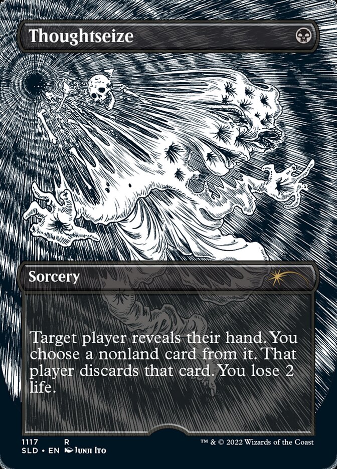 Thoughtseize (Borderless Etched Foil) [Secret Lair Drop Series] | Event Horizon Hobbies CA