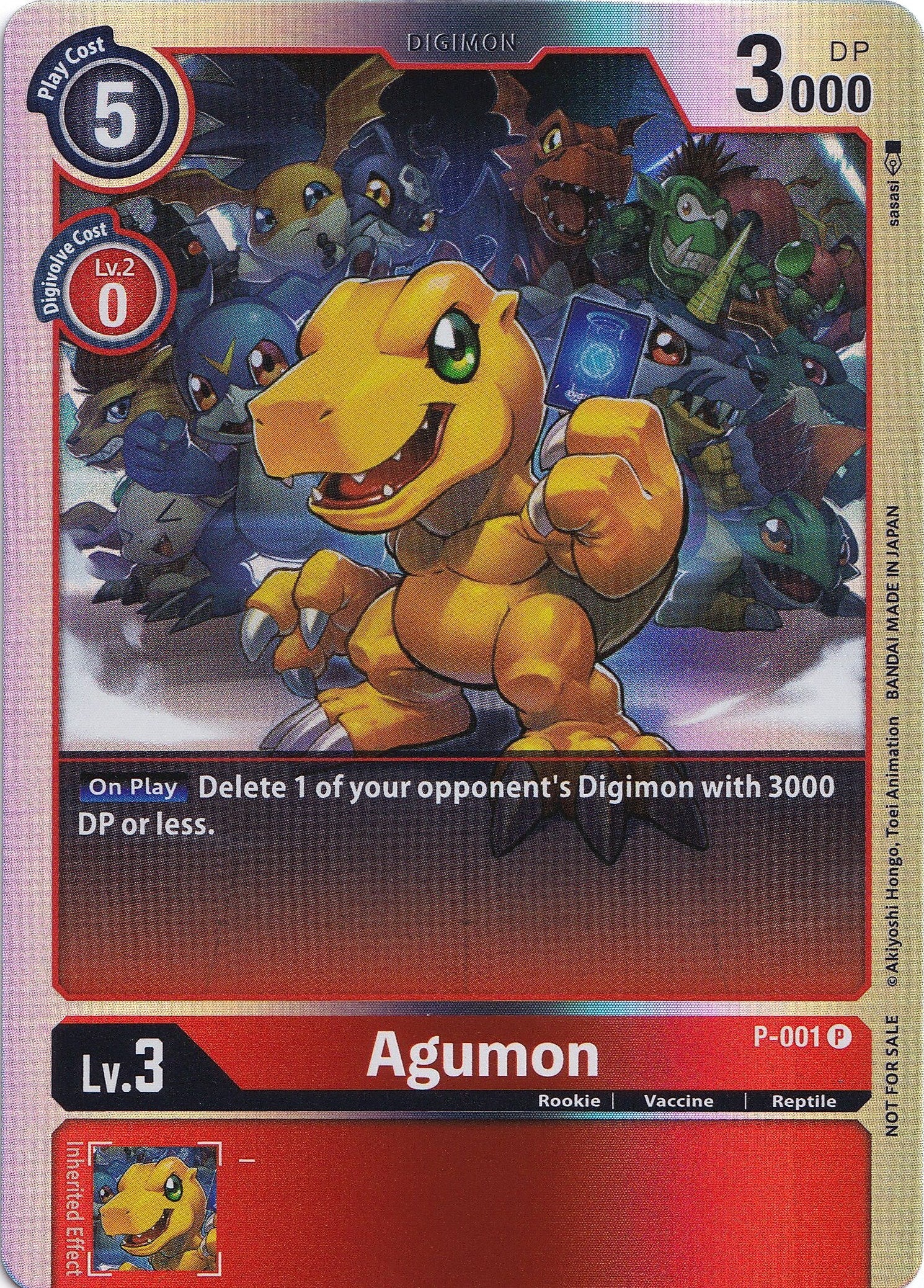 Agumon [P-001] (Rainbow Foil) [Promotional Cards] | Event Horizon Hobbies CA