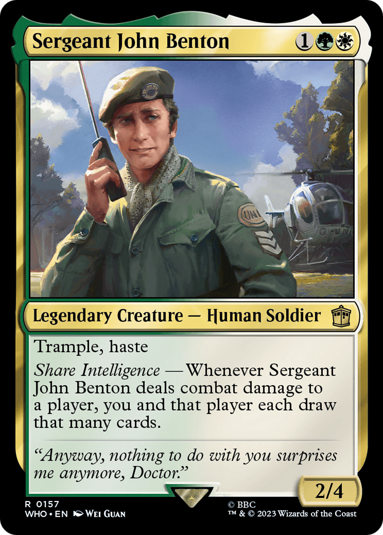 Sergeant John Benton [Doctor Who] | Event Horizon Hobbies CA