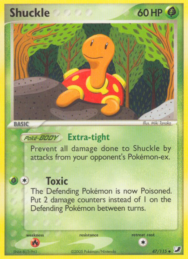 Shuckle (47/115) [EX: Unseen Forces] | Event Horizon Hobbies CA