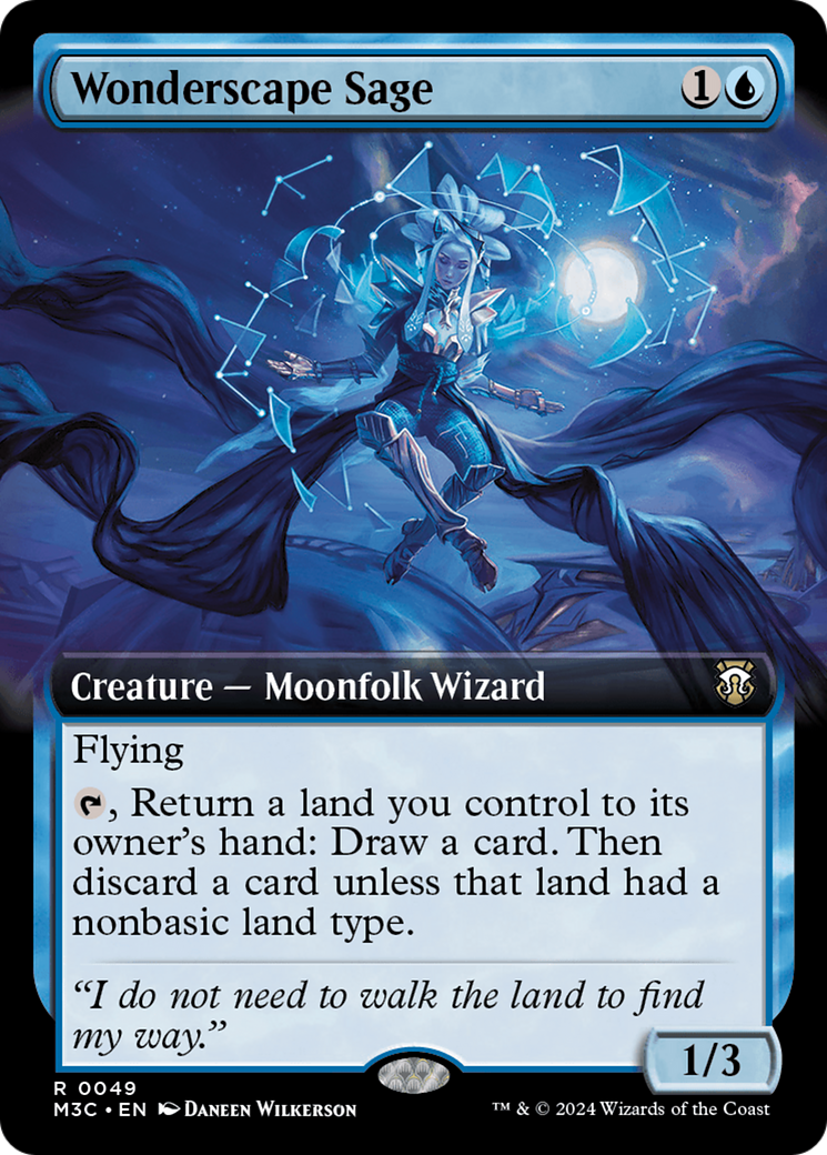 Wonderscape Sage (Extended Art) [Modern Horizons 3 Commander] | Event Horizon Hobbies CA