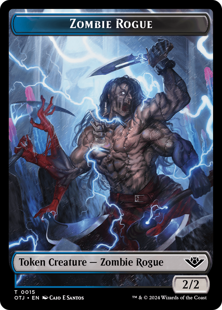 Zombie Rogue Token [Outlaws of Thunder Junction Tokens] | Event Horizon Hobbies CA