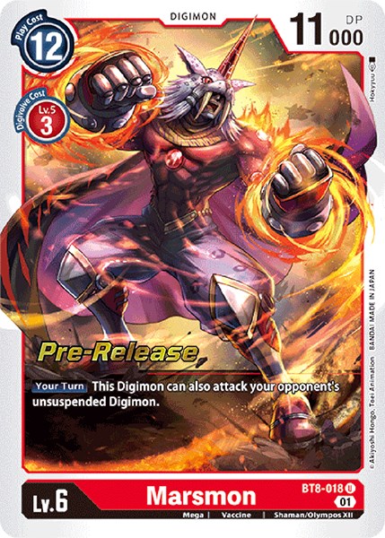 Marsmon [BT8-018] [New Awakening Pre-Release Cards] | Event Horizon Hobbies CA