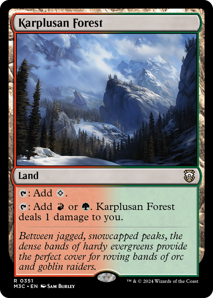 Karplusan Forest (Ripple Foil) [Modern Horizons 3 Commander] | Event Horizon Hobbies CA