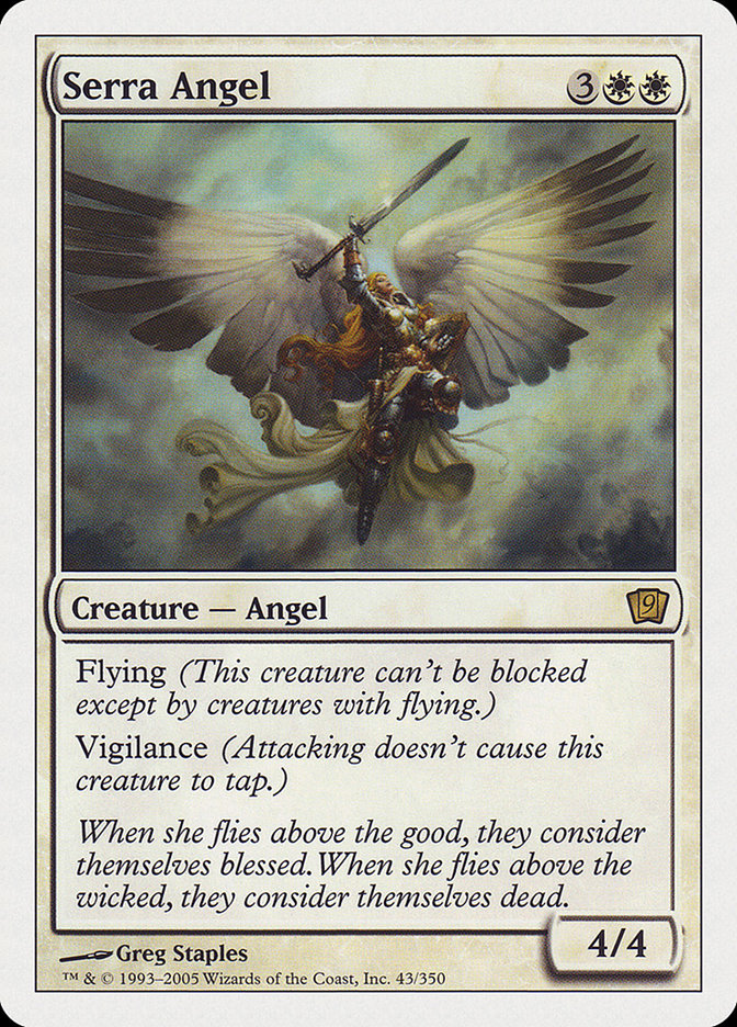 Serra Angel (9th Edition) [Oversize Cards] | Event Horizon Hobbies CA