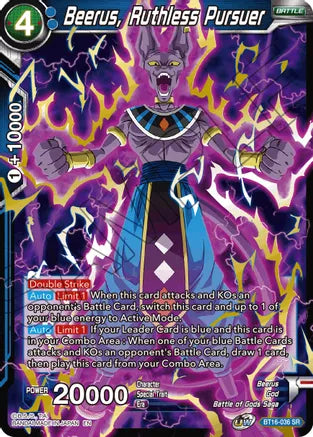 Beerus, Ruthless Pursuer (BT16-036) [Realm of the Gods] | Event Horizon Hobbies CA