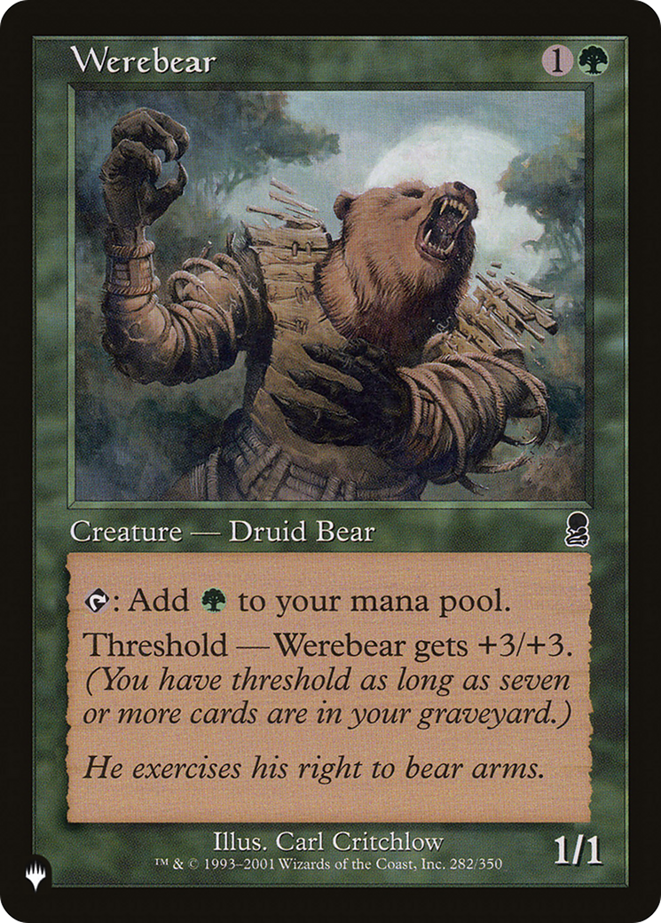 Werebear [The List Reprints] | Event Horizon Hobbies CA