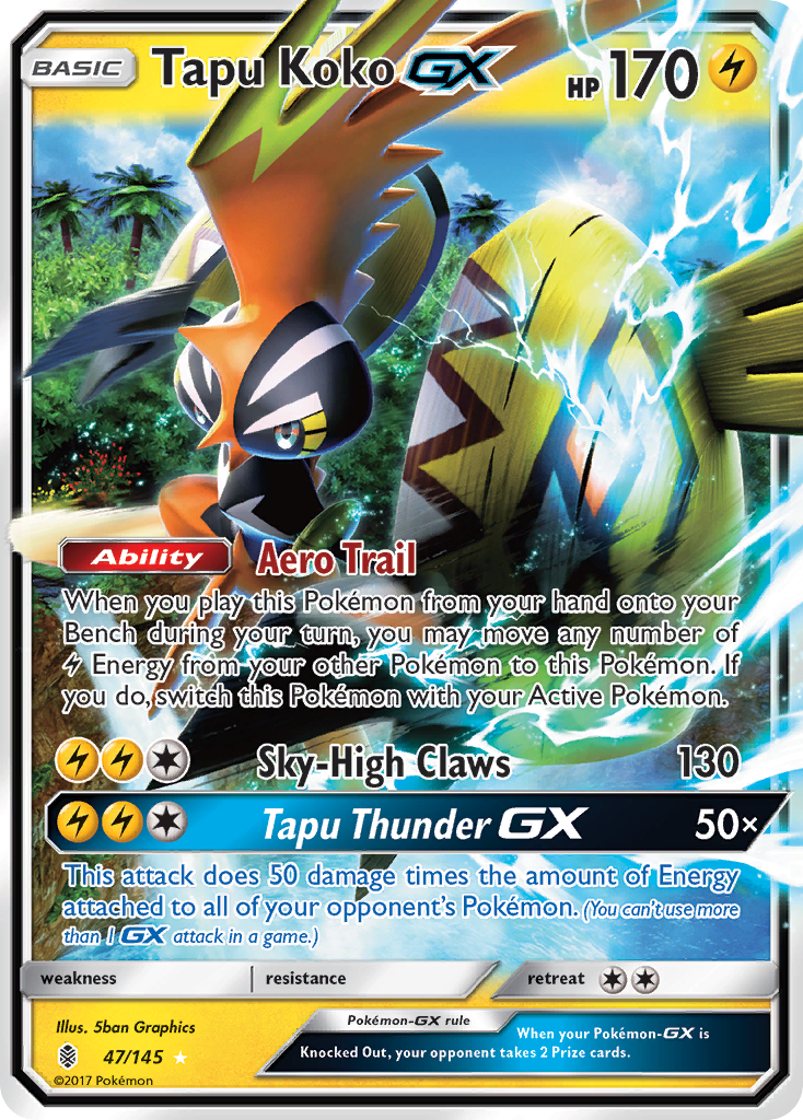 Tapu Koko GX (47/145) [Sun & Moon: Guardians Rising] | Event Horizon Hobbies CA