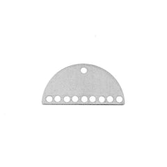 Beading - Earring - Pendant Half-Moon Semicircle (Silver) | Event Horizon Hobbies CA