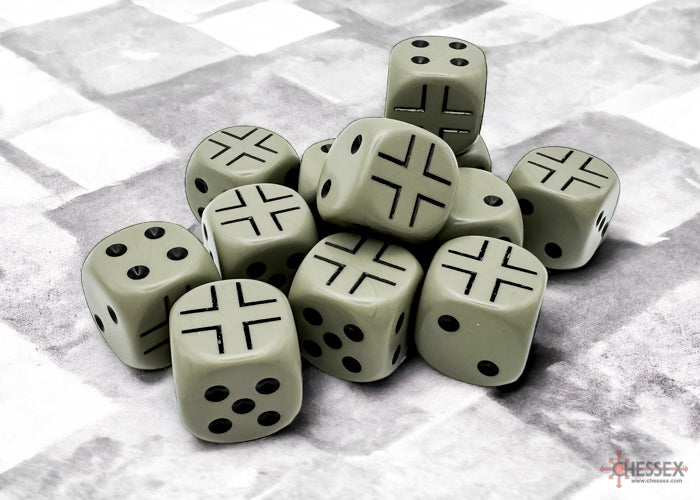 Dice - Chessex - War Dice - 16mm D6 (12pc) | Event Horizon Hobbies CA