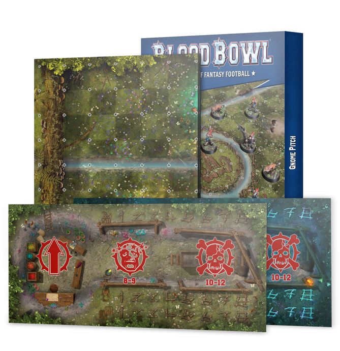 Blood Bowl - Gnome Pitch - Double Sided Pitch and Dugouts