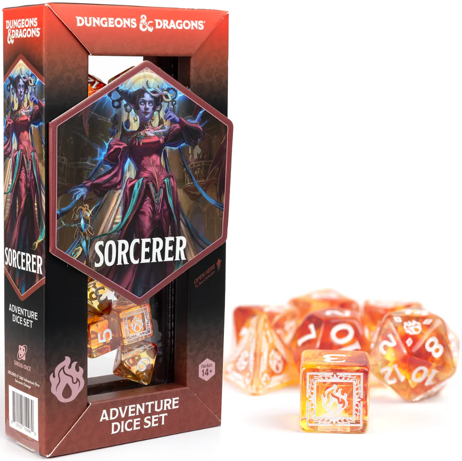 Dice - Sirius Dice - D&D Adventure - Sorcerer: Orange | Event Horizon Hobbies CA