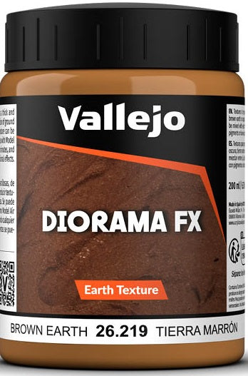 Paint Vallejo - Diorama FX - Earth Texture: Brown Earth (200ml) | Event Horizon Hobbies CA