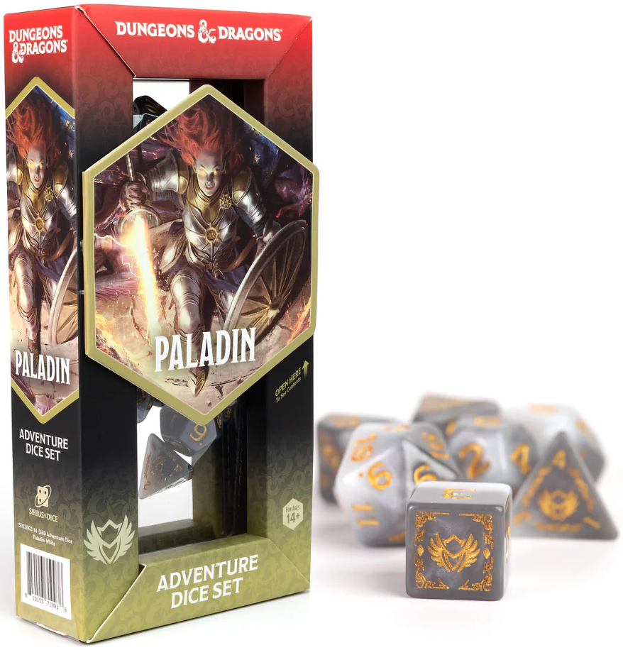 Dice - Sirius Dice - D&D Adventure - Paladin: White/Grey | Event Horizon Hobbies CA