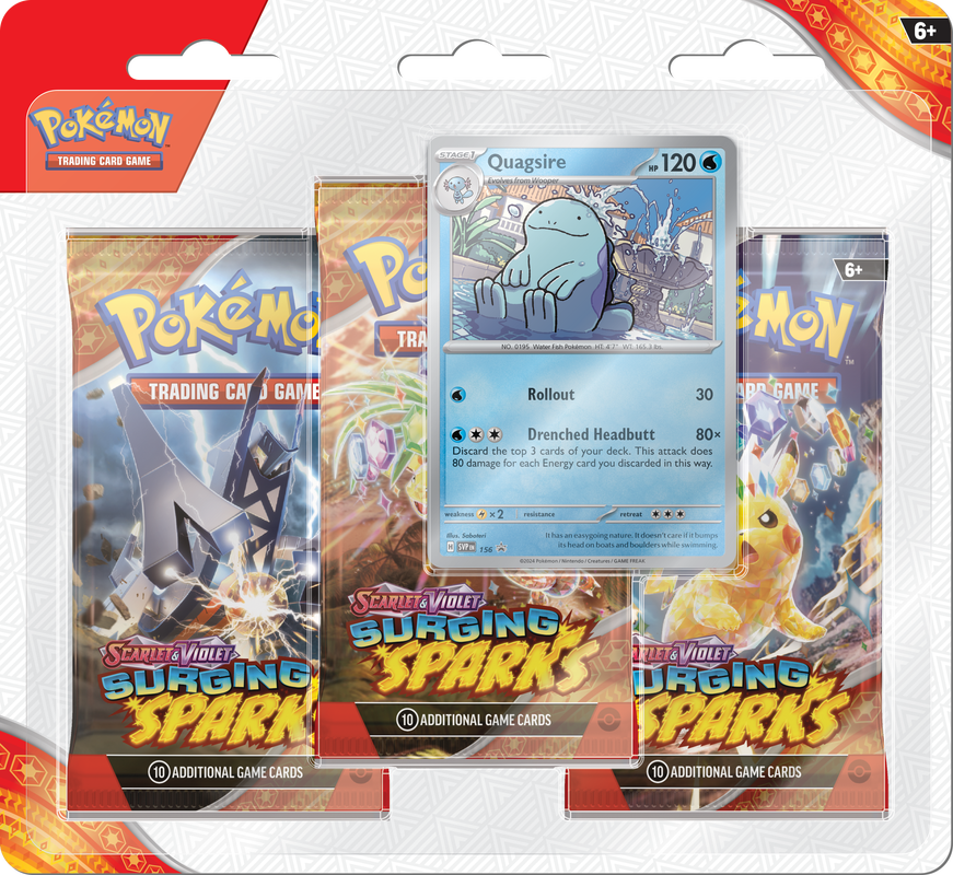 Pokemon - Surging Sparks - 3-Pack Blister | Event Horizon Hobbies CA