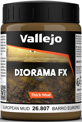 Paint Vallejo - Diorama FX - Ground Texture: European Thick Mud (200ml) | Event Horizon Hobbies CA