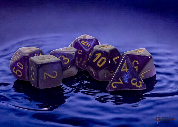 Dice - Chessex - Mega - Borealis Royal Purple // Gold