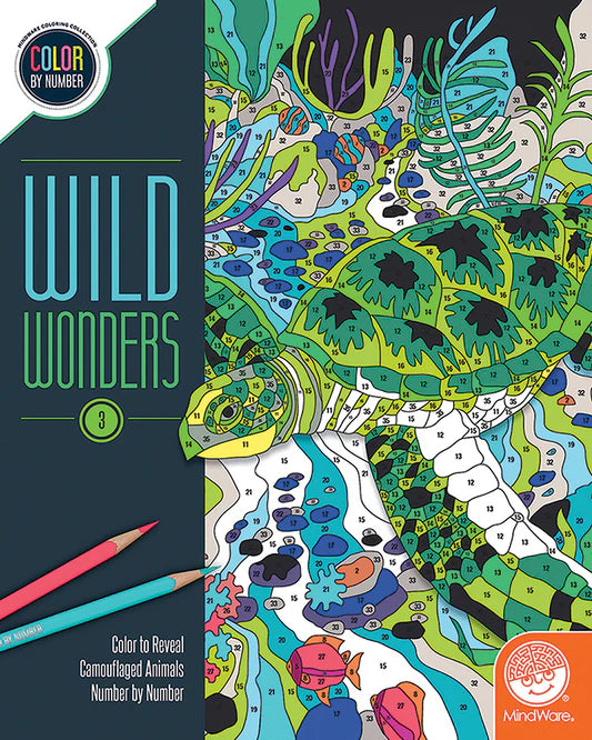 MindWare - Color by Number - Wild Wonders Book 3 | Event Horizon Hobbies CA