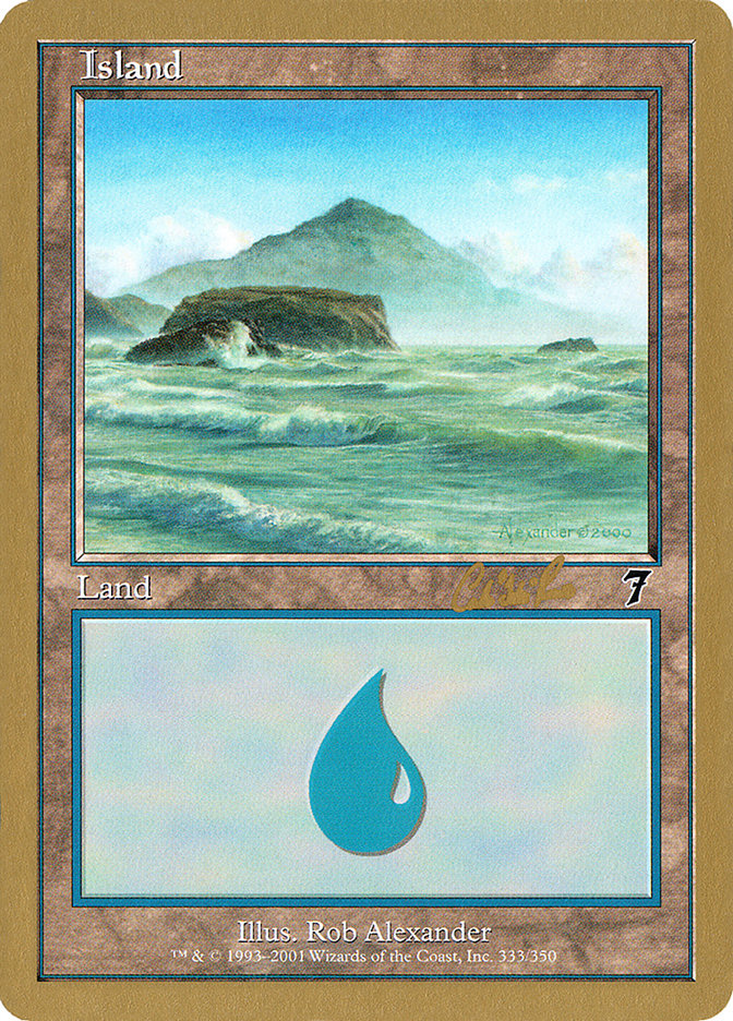 Island (cr333) (Carlos Romao) [World Championship Decks 2002] | Event Horizon Hobbies CA