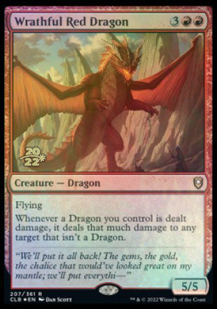 Wrathful Red Dragon [Commander Legends: Battle for Baldur's Gate Prerelease Promos] | Event Horizon Hobbies CA