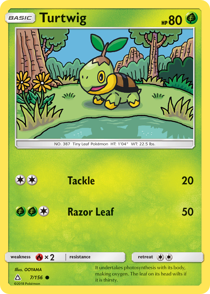 Turtwig (7/156) [Sun & Moon: Ultra Prism] | Event Horizon Hobbies CA