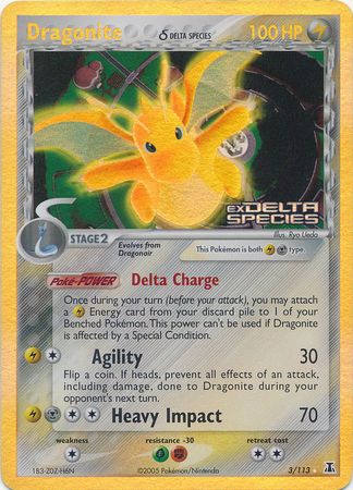 Dragonite (3/113) (Delta Species) (Stamped) [EX: Delta Species] | Event Horizon Hobbies CA