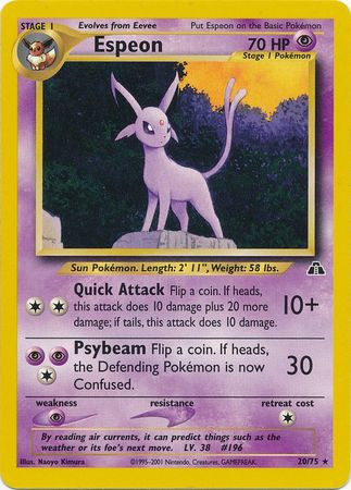 Espeon (20/75) [Neo Discovery Unlimited] | Event Horizon Hobbies CA