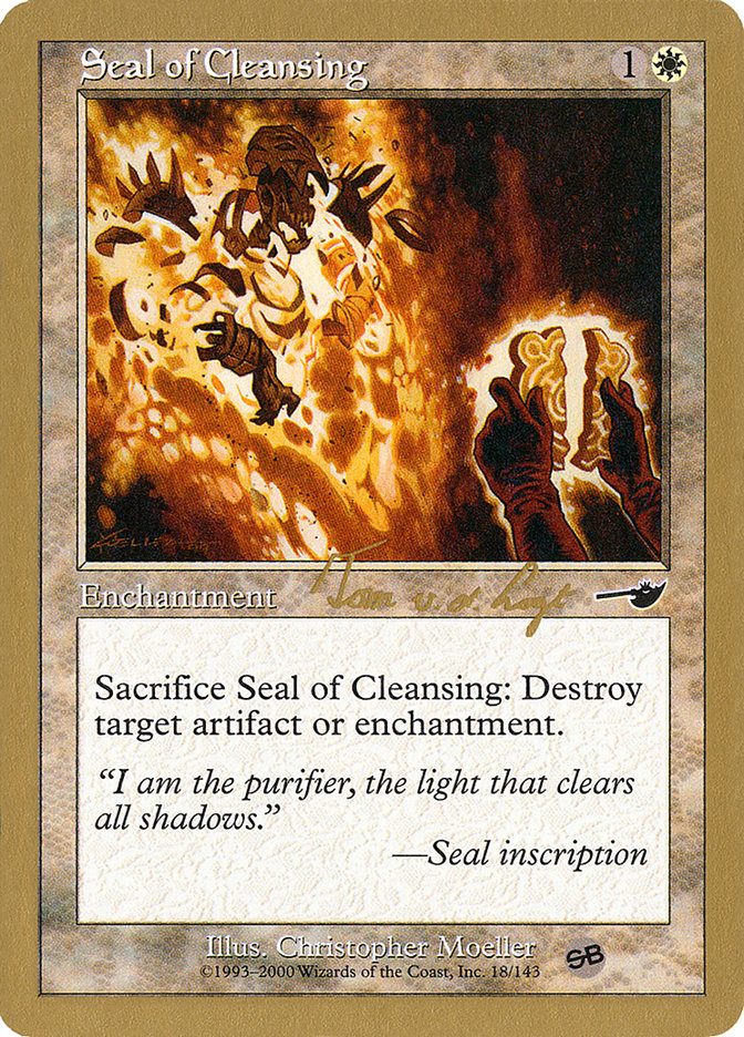 Seal of Cleansing (Tom van de Logt) (SB) [World Championship Decks 2000] | Event Horizon Hobbies CA