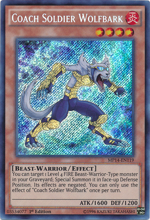 Coach Soldier Wolfbark [MP14-EN119] Secret Rare | Event Horizon Hobbies CA