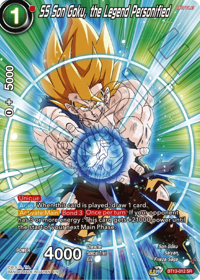 SS Son Goku, the Legend Personified (BT13-012) [Theme Selection: History of Son Goku] | Event Horizon Hobbies CA