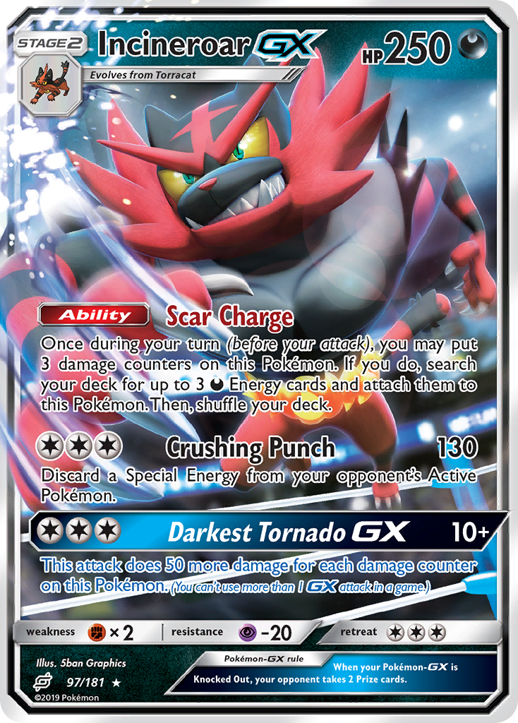 Incineroar GX (97/181) [Sun & Moon: Team Up] | Event Horizon Hobbies CA