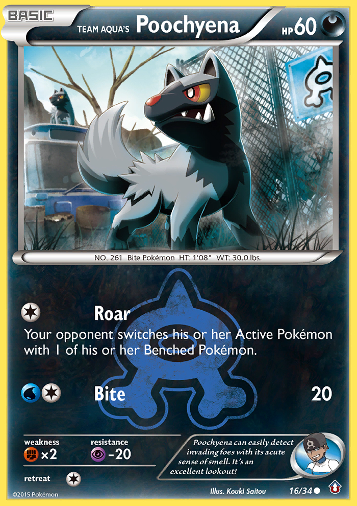 Team Aqua's Poochyena (16/34) [XY: Double Crisis] | Event Horizon Hobbies CA