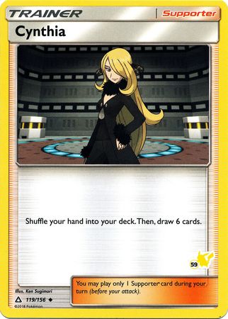 Cynthia (119/156) (Pikachu Stamp #59) [Battle Academy 2020] | Event Horizon Hobbies CA