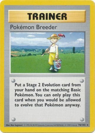 Pokemon Breeder (76/102) [Base Set Shadowless Unlimited] | Event Horizon Hobbies CA