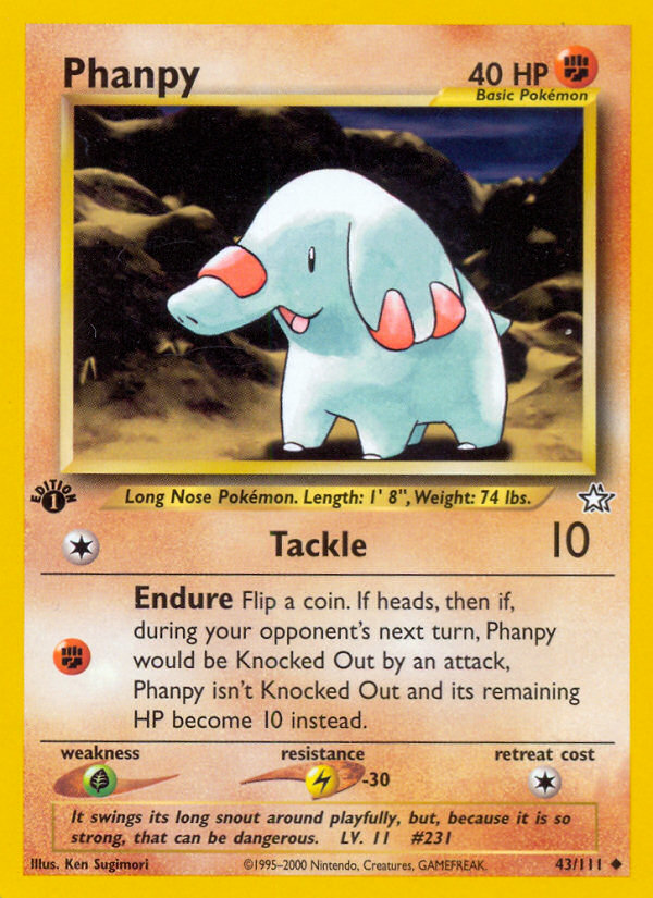 Phanpy (43/111) [Neo Genesis 1st Edition] | Event Horizon Hobbies CA