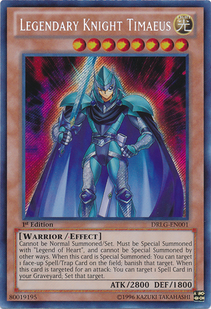 Legendary Knight Timaeus [DRLG-EN001] Secret Rare | Event Horizon Hobbies CA